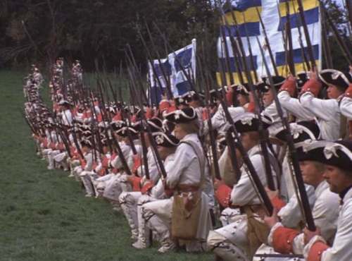 The French await British attack in  the film Barry Lyndon