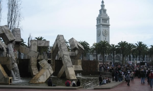 Nihilist Vaillancourt Fountain and noble tower